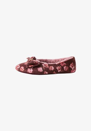 B by Ted Baker, CHOCOLATE BROWN BALLERINA BOW SLIPPERS - Slippers - chocolate brown