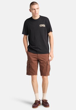 SHORT SLEEVE CHEST GRAPHIC TEE VINTAGE - Print T-shirt - black