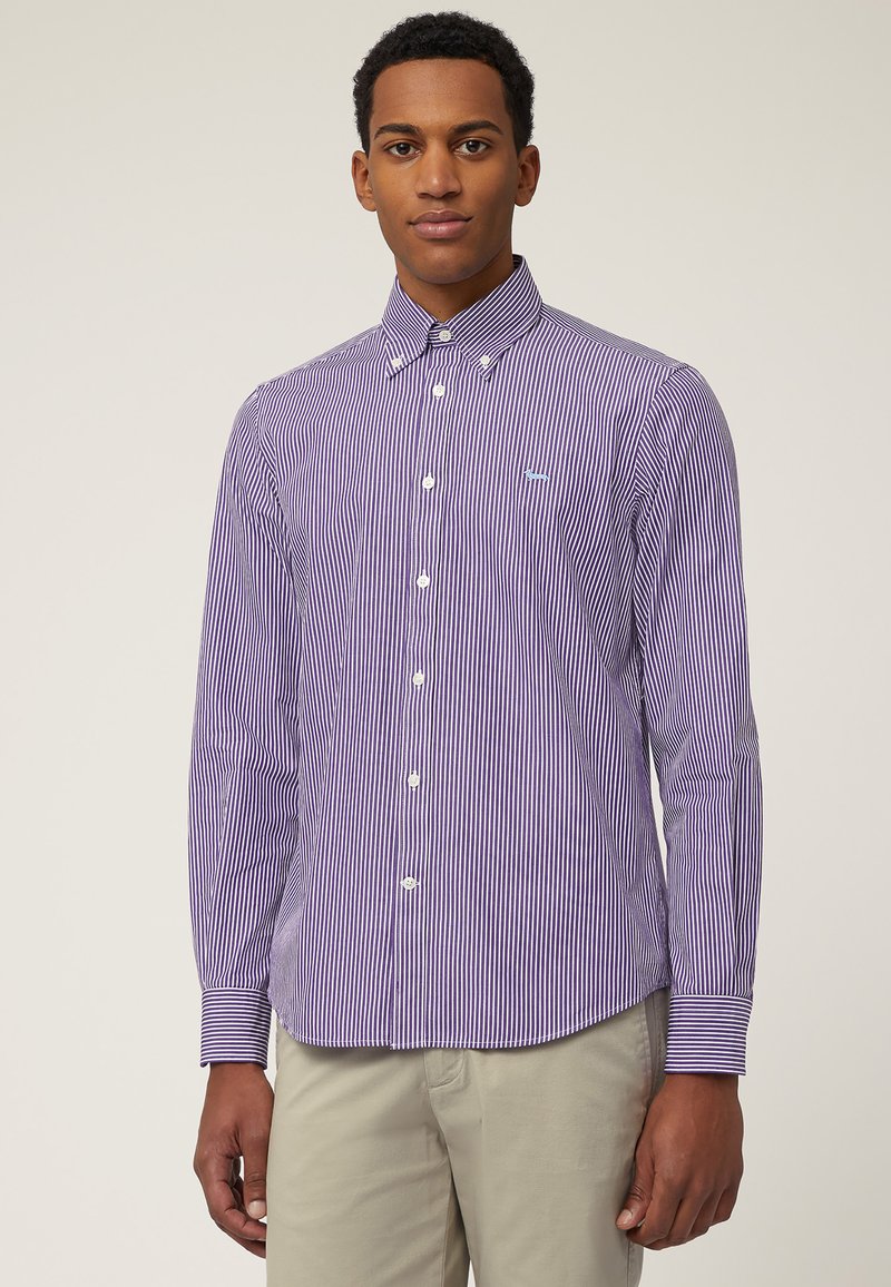 Camicia da uomo Bellstone in misto cotone tinta unita (Kurta800_Aqua_Xl
