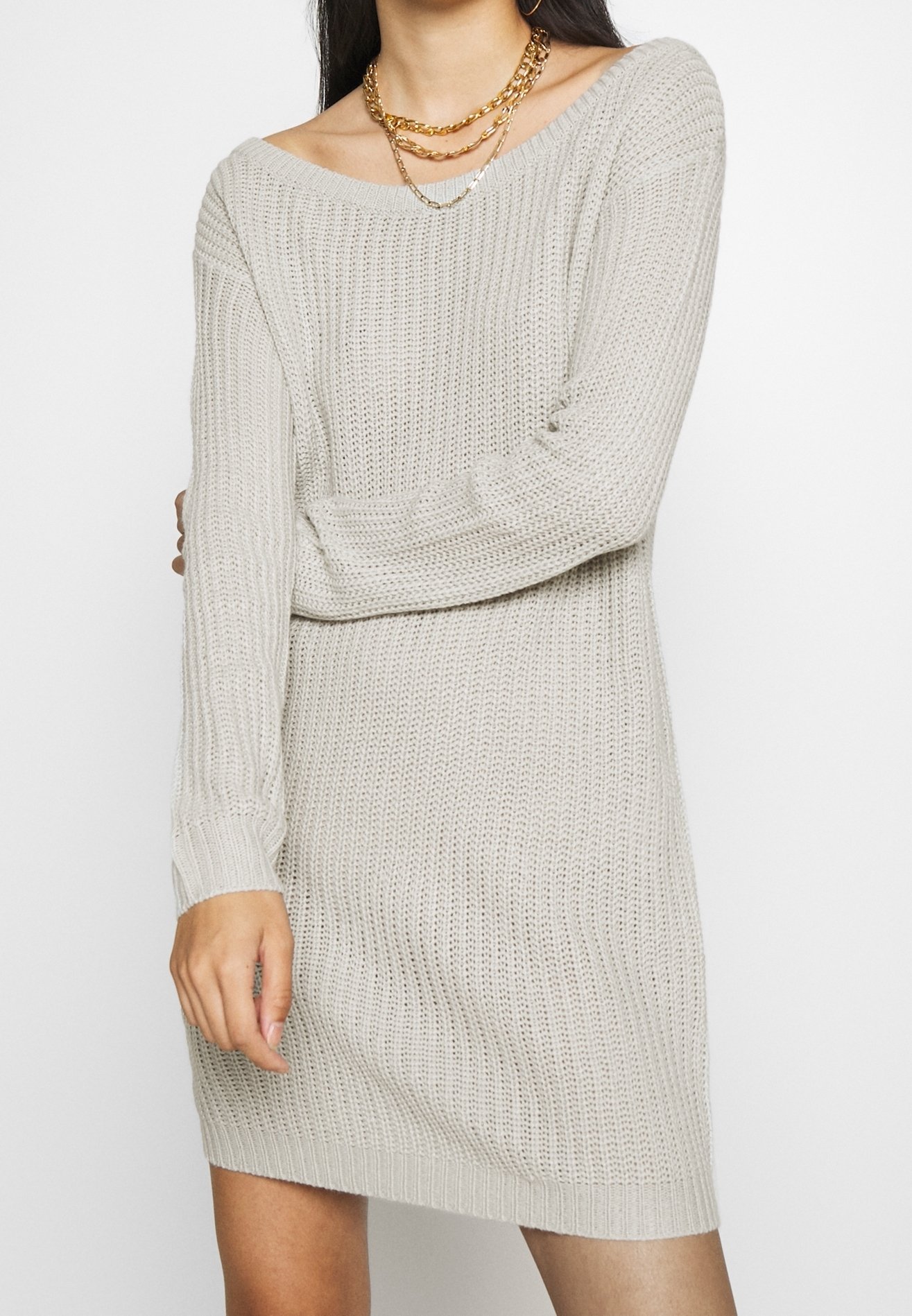 Missguided Jumper dress - grey - (Pre-owned) - Zalando.ie