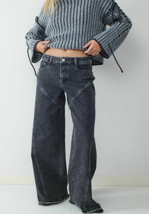 Wide Leg - dark grey denim
