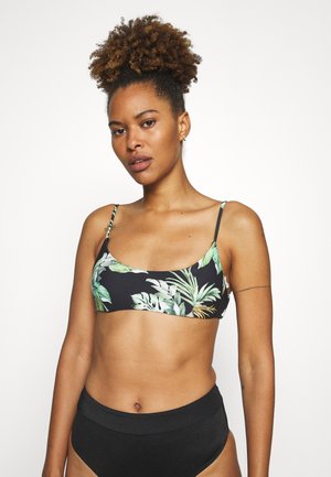 PALMETTO CROP - Bikini pezzo sopra - black
