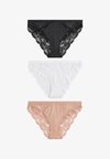 3 PACK - Nohavičky/Slipy - black white nude