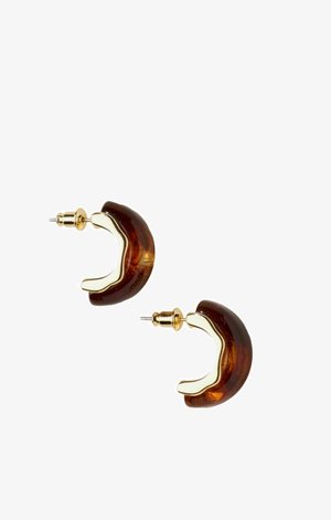 FatFace, RESIN HOOP EARRINGS - Ohrringe - brown