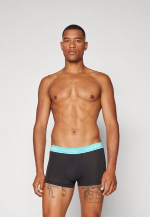 Calvin Klein Underwear MICROFIBRE STRETCH LOW RISE TRUNK 3 PACK  - Culotte - black/light brown/turquoise