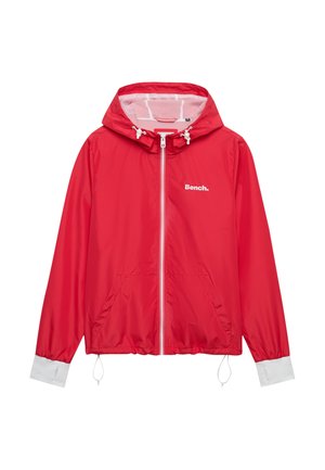 Bench, BENCH X SUPERDRY &AMP; CO BENCH HOODED SHELL ZIP JACKET - Let jakke / Sommerjakker - scarlet  white