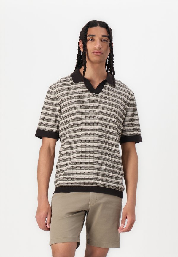 JACKSON STRUCTURE SPLIT NECK - Poloshirt - rain drum