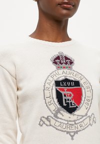 Lauren Ralph Lauren Petite RIEDNEE LONG SLEEVE - Vesta - mascarpone cream multi