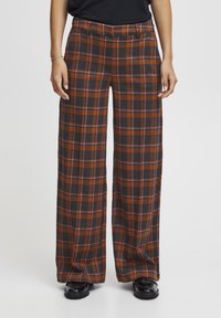 ICHI IHKATE - Pantalon classique - total eclipse checko jaquard