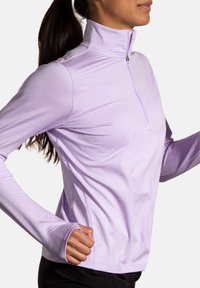 Brooks DASH 1/2 ZIP 2.0 - Pikkade varrukatega topp - htr purple