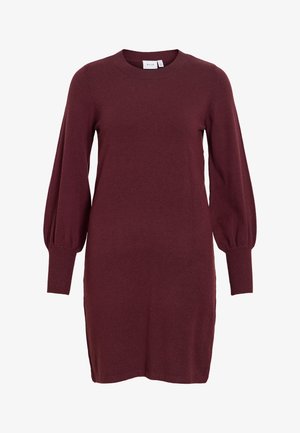 VILA, VIKERRY O-NECK KNIT DRESS - NOOS - Φόρεμα-πουλόβερ - port royale
