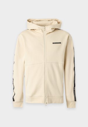 EA7 Emporio Armani, TRAIN LOGO SERIES TAPE HOODIE - Sweatjakke - almond milk