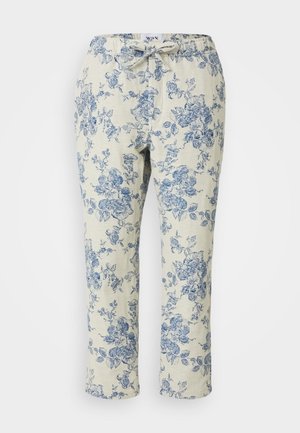 WAX LONDON KURT TROUSER FLORAL - Broek - ecru/blue