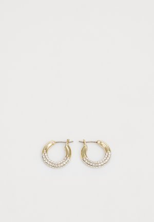 HALF PAVE HOOP - Naušnice - gold-coloured