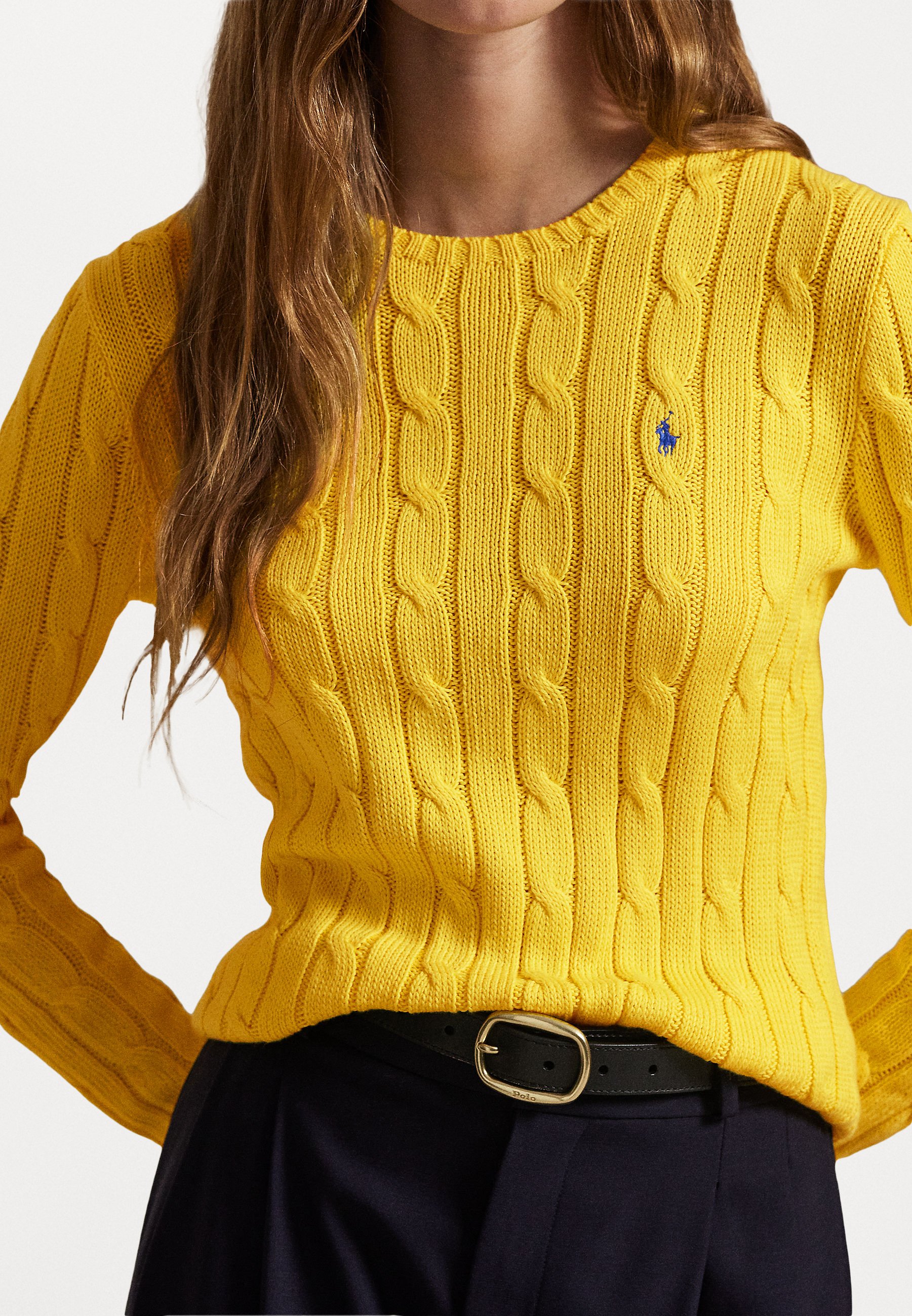 Polo Ralph Lauren CABLE KNIT COTTON CREWNECK SWEATER