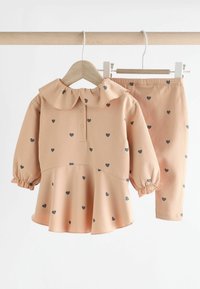 Next FRILL REGULAR FIT SET  - Langarmshirt - beige heart print