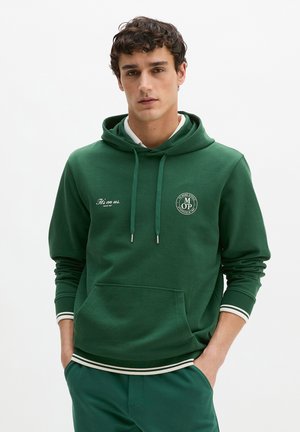 Marc O'Polo MOP CLUB '67 FOOTBALL HOODIE - Hoodie - ivy green