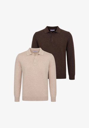 Felix Hardy, POLO COLLAR PULLOVER PACK OF 2 - Maglione - brown