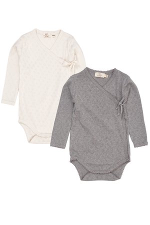 EXCLUSIVE 2PACK - POINTELLE HEART GIFTING BOX UNISEX - Salopetă - cream/ grey melange
