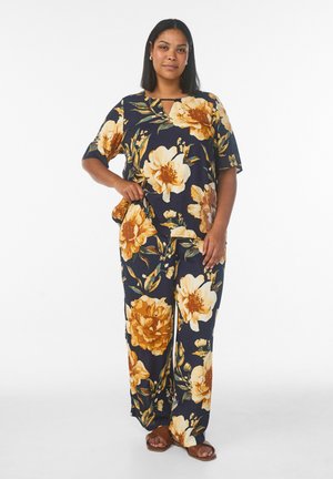Bukser - navy b yellow flwr