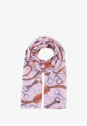 FRAAS, LIGHTWEIGHT STOLE WITH EQUESTRIAN PRINT - Sjaal - palerose