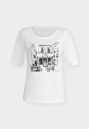 TOM TAILOR, T-SHIRT CREW NECK WITH PRINT - Tričko s potlačou - whisper white