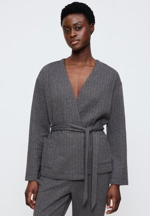 Bademantel - dark grey melange