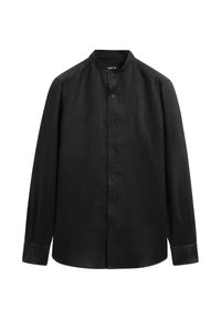 REGULAR FIT WITH STAND COLLAR - Shirt - black