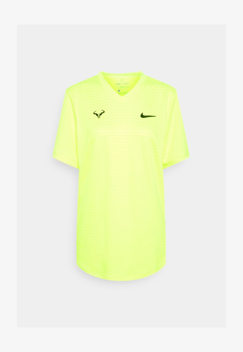 Nike Performance Rafael Nadal Challenger Print T Shirt Volt Black Neon Yellow Zalando Ie
