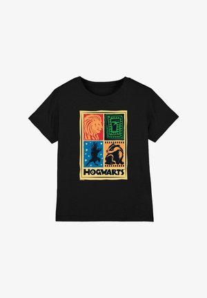 Harry Potter, HARRY POTTER HOGWARTS HOUSE POSTER UNISEX - Print T-shirt - black