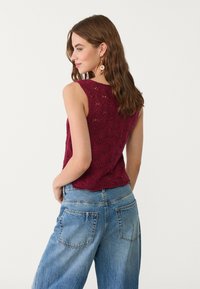 Stradivarius Gilet - dark red