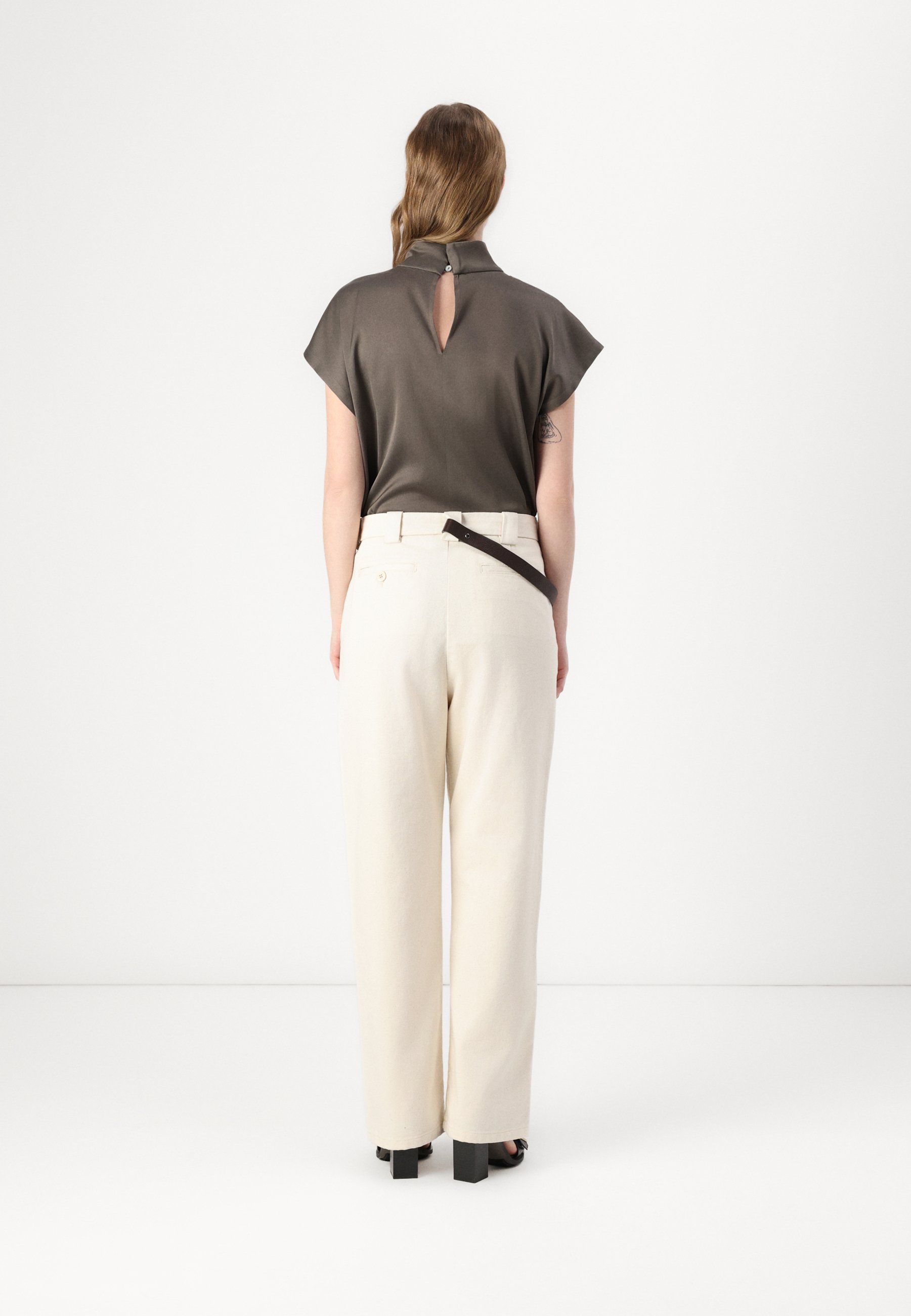 Pinko PAINT PANTALONE - Trousers - beige betulla/beige Pinko PAINT PANTALONE - Trousers - beige betulla/beige