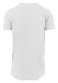 Hvit bomulls T-skjorte, korte ermer, rund hals, ensfarget, glatt tekstur, ingen mønstre eller trykk, standard udekorerte design.