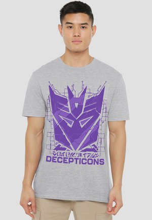 TRANSFORMERS GENERATIONS DECEPTICON TECH ICON LOGO - Print T-shirt - mottled light grey