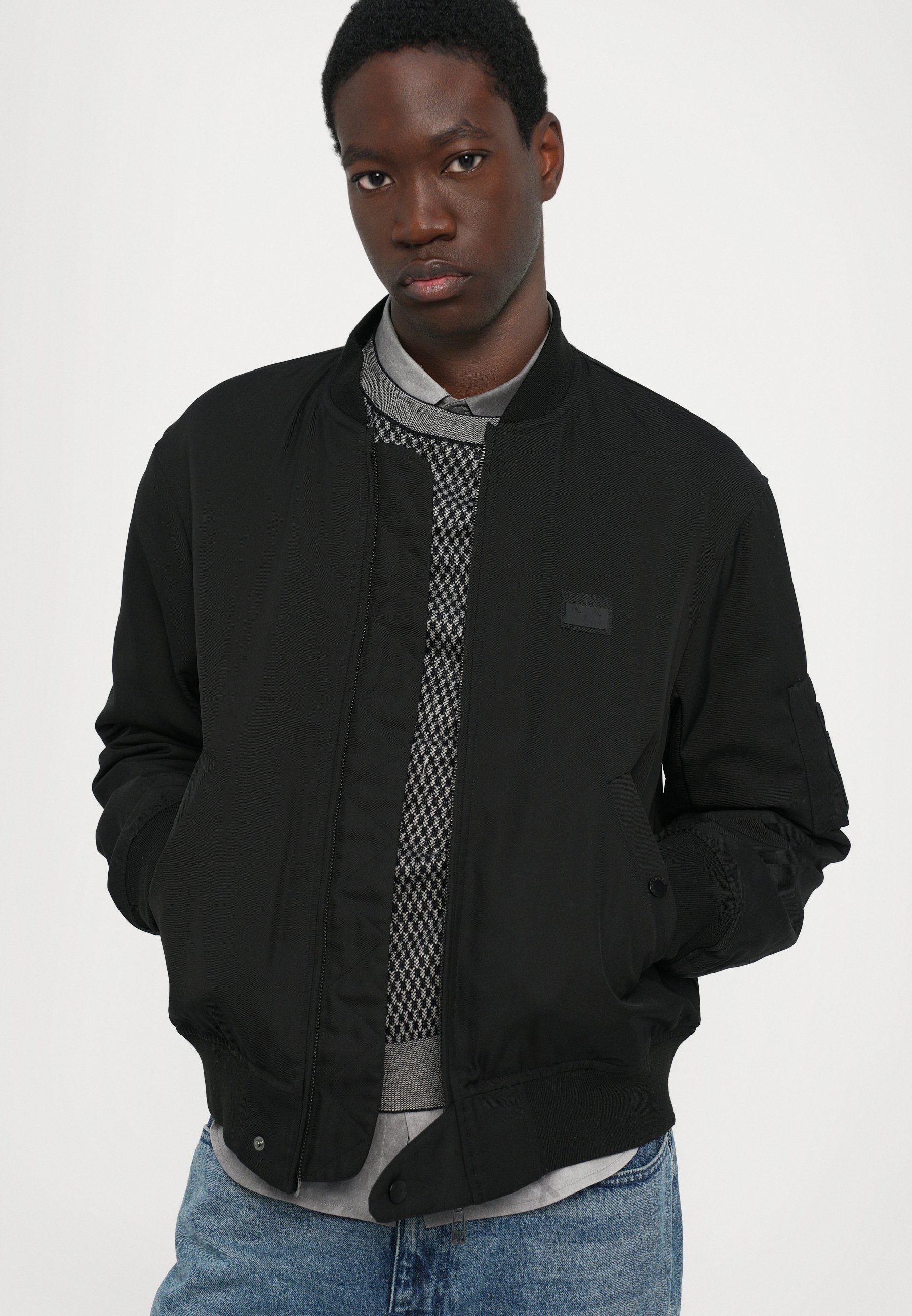 Armani Exchange BLOUSON JACKET - Blouson Bomber - black/noir