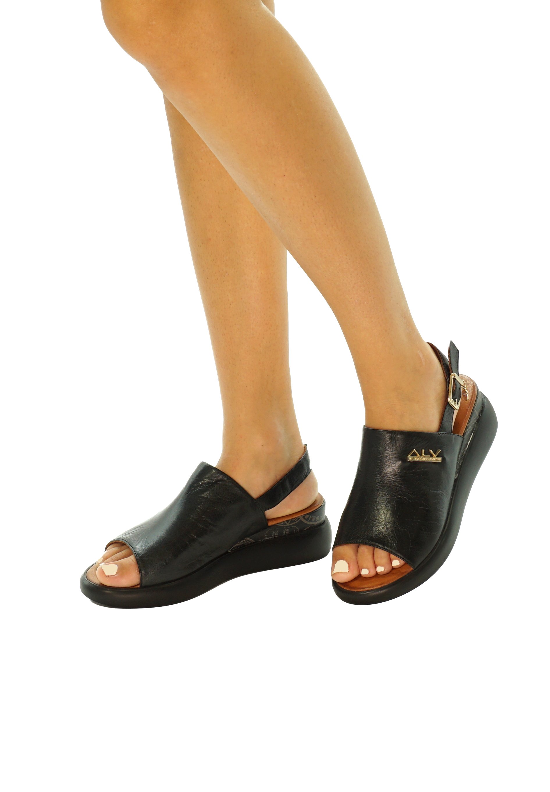 ALV by Alviero Martini Sandali con zeppa - black/nero - Zalando