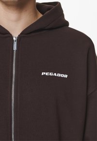 Pegador LOGO OVERSIZED JACKET - Mikina so zipsom - washed oak brown