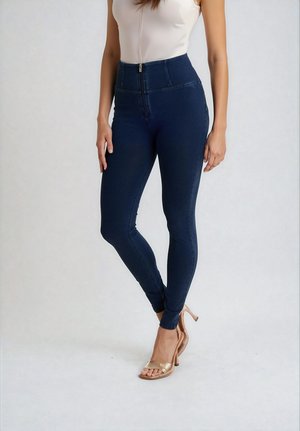 WR.UP® PUSH-UP SHAPING HIGH WAIST - Pantaloni - dark blue denim