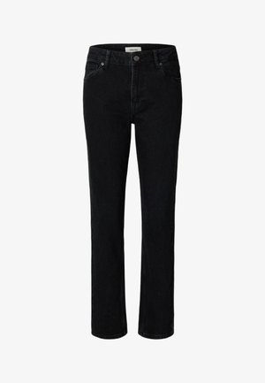 Selected, SELECTED WOMEN DAMES SLIM FIT JEANS SLFSLIM BEA-KORI MW JEANS. - Jean droit - black denim
