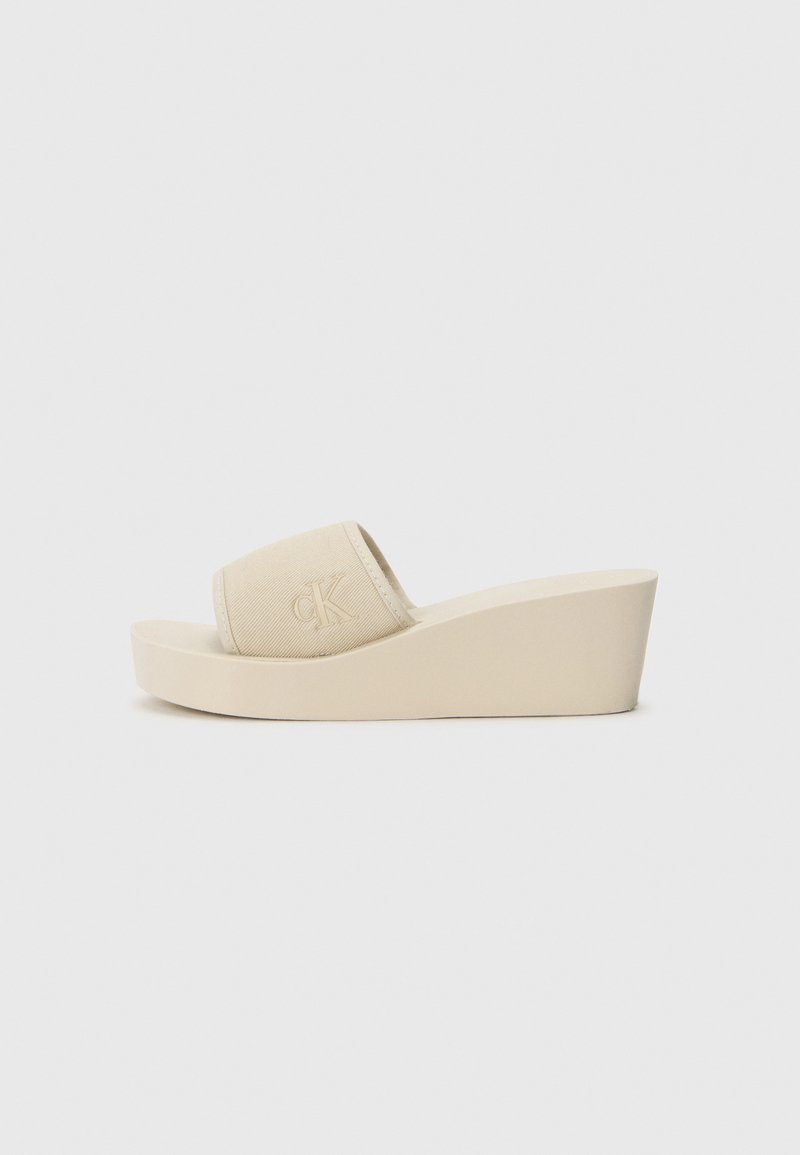Calvin Klein Jeans - Heeled mules - eggshell, Enlarge