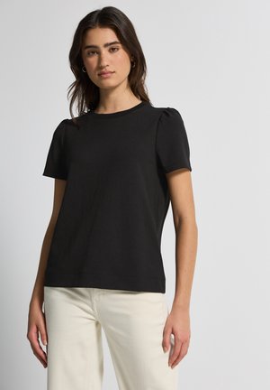 MIT PUFFÄRMELN - T-shirt basic - schwarz