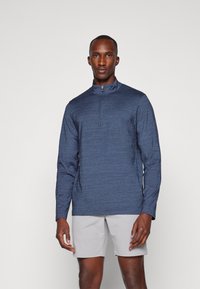 TravisMathew THE HEATER 1/4 ZIP - Ilgarankovis viršutinės dalies drabužis - vintage indigo/black