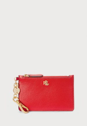 HEART CHARM LEATHER ZIP CARD CASE - Wallet - festive red