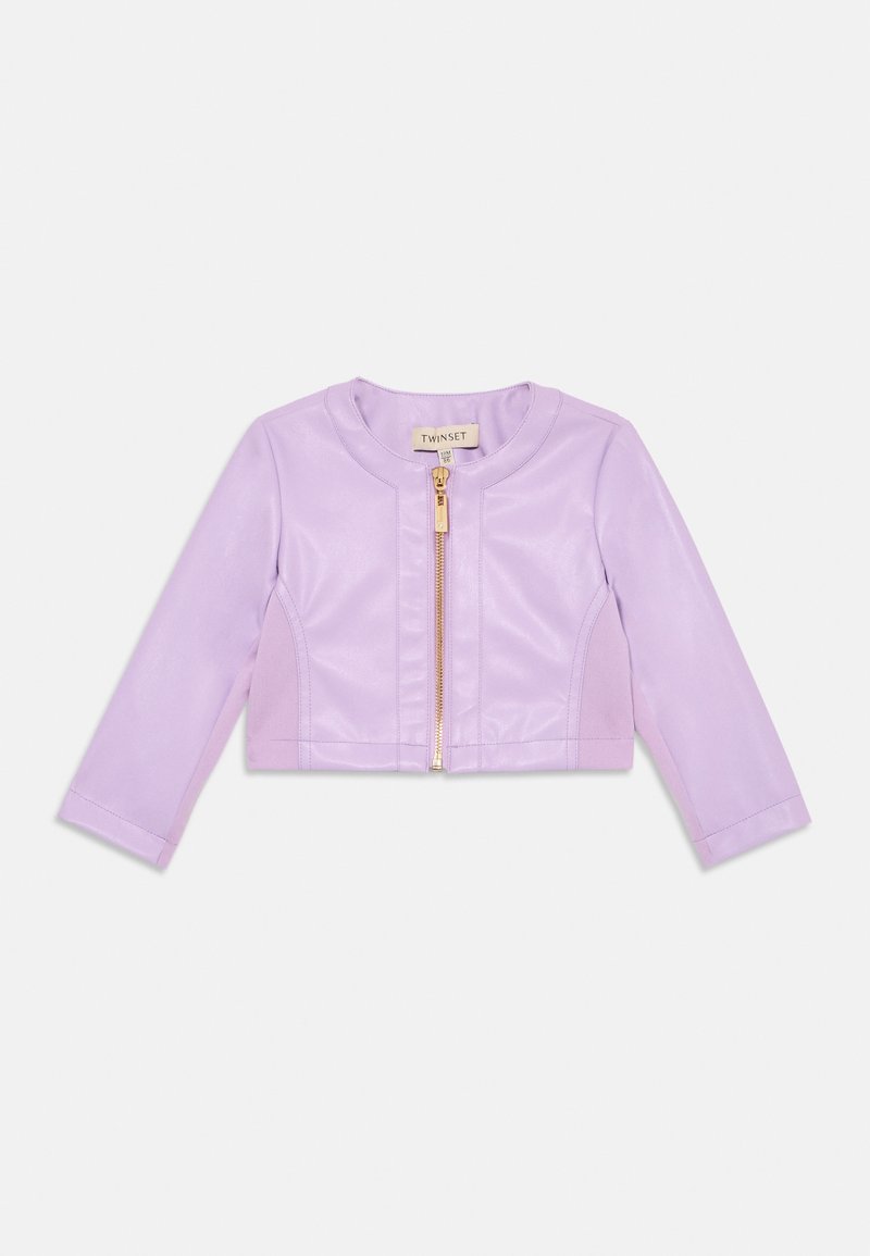TWINSET Imitatieleren jas paars