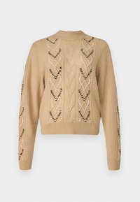 EMBROIDERY CABLE - Maglione - sand