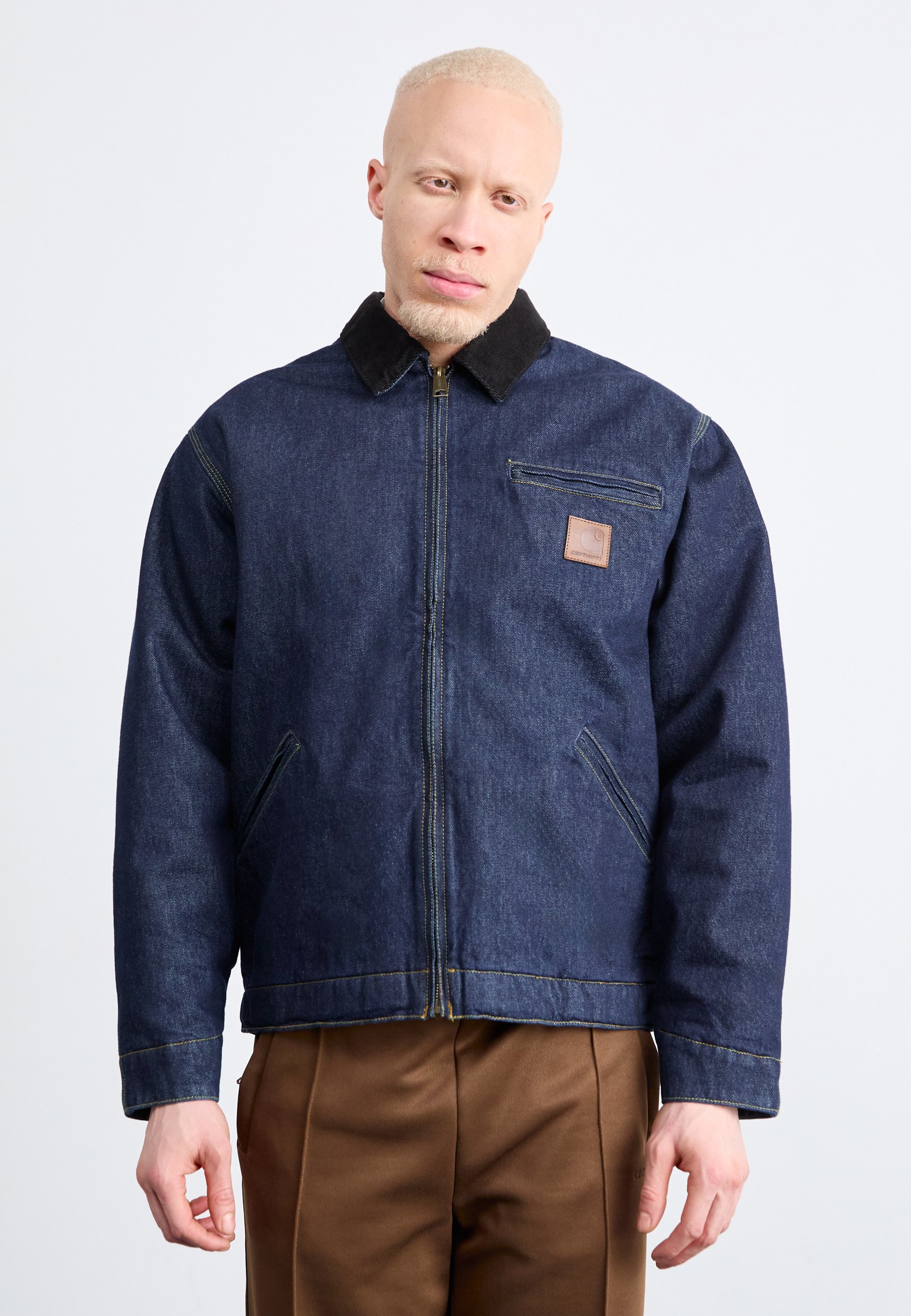 Carhartt WIP DETROIT JACKET SMITH - Denim jacket - blue/black 