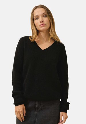 ALENIA V-NECK - Pullover - black