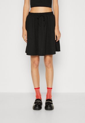VISUDAS SHORT SKIRT - A-line skjørt - black