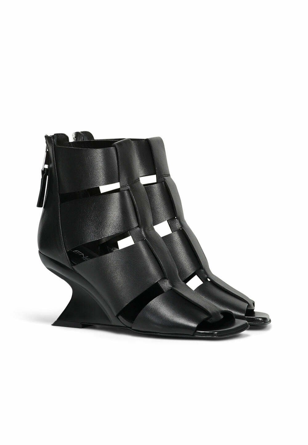 パーティーシューズ ELENA IACHI E3336 Wedges Sandalo Zeppa Doppia Nera Incrocio Sandali da donna ELENA IACHI, Estate 2025 - Stileo.it