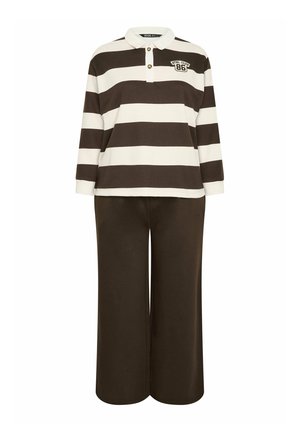 Yours Clothing, PLUS SIZE TRACKSUITS SET - Tracksuit bottoms - chocolate